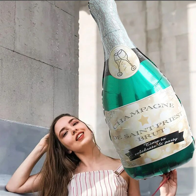 Naujųjų metų stiliaus dideli folijos balionai Viskis Alus Šampanas Suaugusiųjų vestuvių gimtadienis Vestuvių balionų papuošimai Nuotraukų rekvizitai