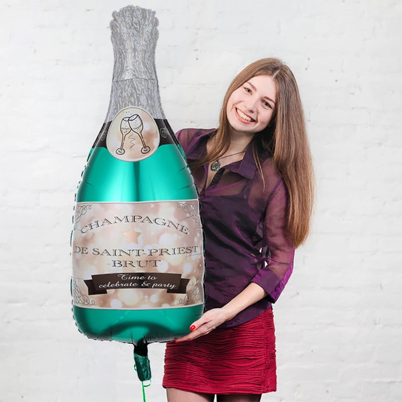 Naujųjų metų stiliaus dideli folijos balionai Viskis Alus Šampanas Suaugusiųjų vestuvių gimtadienis Vestuvių balionų papuošimai Nuotraukų rekvizitai