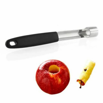 Corer de pere pentru îndepărtarea miezului de mere Tăiător de fructe Cutter Negru din oțel inoxidabil Instrument de bucătărie Gadget de casă Accesorii de bucătărie