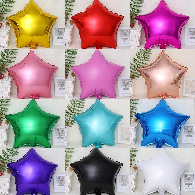 10 bucăți 18 inch argintiu roșu alb baloane din folie în formă de inimă Decorații pentru camera de nuntă Balon cu heliu Decor pentru petrecerea de aniversare Globos