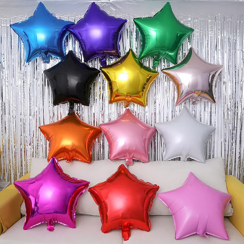 10 bucăți 18 inch argintiu roșu alb baloane din folie în formă de inimă Decorații pentru camera de nuntă Balon cu heliu Decor pentru petrecerea de aniversare Globos