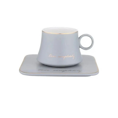 Комплект керамични чаши за кафе с квадратна чиния 160 мл скандинавска чаша за чай Керамична чаша Чаша за мляко Advanced Teacup Cafe Чаша за еспресо