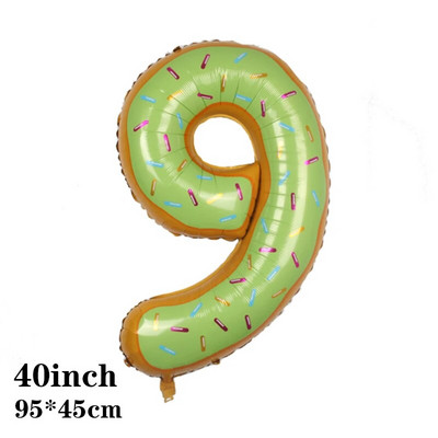 40-инчов балон с крава ферма Голям балон с щампа на крава с номера 0 1 2 3 4 5 6 7 8 9 Фигурки Фолиев балон Детски играчки за украса за рожден ден