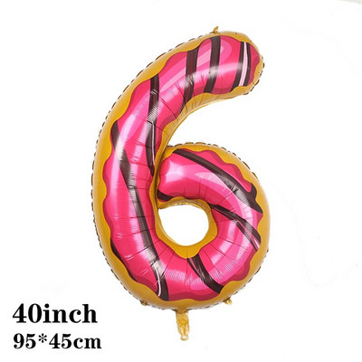 40-инчов балон с крава ферма Голям балон с щампа на крава с номера 0 1 2 3 4 5 6 7 8 9 Фигурки Фолиев балон Детски играчки за украса за рожден ден