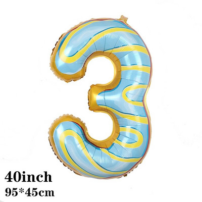 40-инчов балон с крава ферма Голям балон с щампа на крава с номера 0 1 2 3 4 5 6 7 8 9 Фигурки Фолиев балон Детски играчки за украса за рожден ден