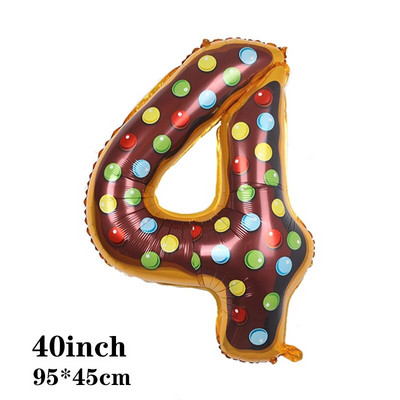 40-инчов балон с крава ферма Голям балон с щампа на крава с номера 0 1 2 3 4 5 6 7 8 9 Фигурки Фолиев балон Детски играчки за украса за рожден ден