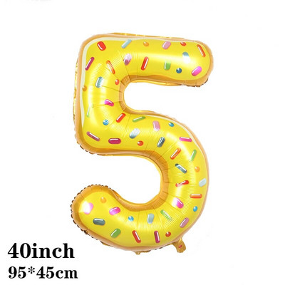 40-инчов балон с крава ферма Голям балон с щампа на крава с номера 0 1 2 3 4 5 6 7 8 9 Фигурки Фолиев балон Детски играчки за украса за рожден ден