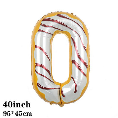 40-инчов балон с крава ферма Голям балон с щампа на крава с номера 0 1 2 3 4 5 6 7 8 9 Фигурки Фолиев балон Детски играчки за украса за рожден ден