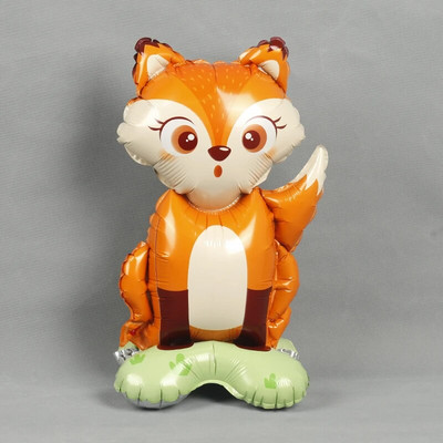 4D стоящи животински балони Карикатура Слон Лисица Динозавър Панда Джунгла Коала Диво животно Декорация за рожден ден Детски подарък Балон