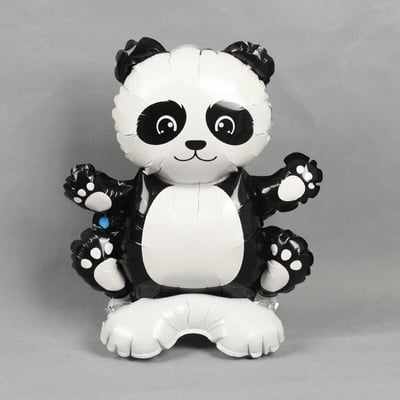 4D стоящи животински балони Карикатура Слон Лисица Динозавър Панда Джунгла Коала Диво животно Декорация за рожден ден Детски подарък Балон