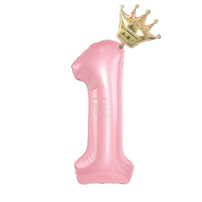 32 colių kūdikių mėlynos rožinės folijos numerio balionas 0 1 2 3 4 5 6 7 8 9 Gimtadienio vakarėlis Baby Shower Vestuvių dekoravimo festivalio balionas