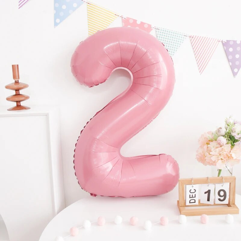 32 colių kūdikių mėlynos rožinės folijos numerio balionas 0 1 2 3 4 5 6 7 8 9 Gimtadienio vakarėlis Baby Shower Vestuvių dekoravimo festivalio balionas