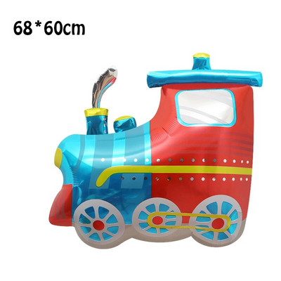 Καρτούν Θέμα Αυτοκινήτου Foil Balloons Παιδικά δώρα Baby Shower Διακόσμηση πάρτι γενεθλίων Παιδικές μπάλες Helium Globos Toys Train Balloon