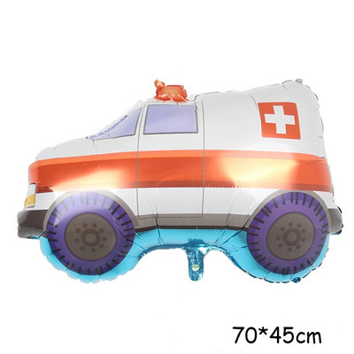 Καρτούν Θέμα Αυτοκινήτου Foil Balloons Παιδικά δώρα Baby Shower Διακόσμηση πάρτι γενεθλίων Παιδικές μπάλες Helium Globos Toys Train Balloon