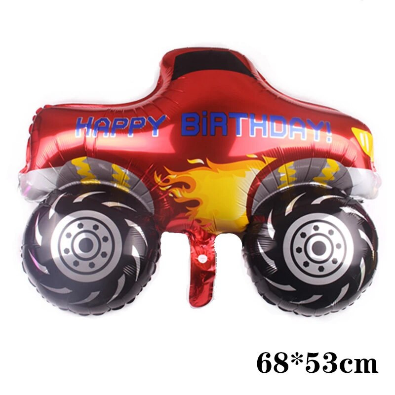Καρτούν Θέμα Αυτοκινήτου Foil Balloons Παιδικά δώρα Baby Shower Διακόσμηση πάρτι γενεθλίων Παιδικές μπάλες Helium Globos Toys Train Balloon