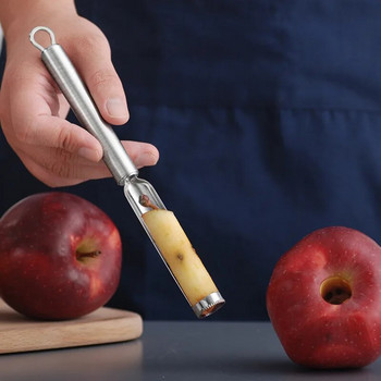 Плодове от неръждаема стомана Уред за премахване на сърцевината от ябълкови семки Усукан нож за нарязване Мултифункционална круша Червени фурми Кухненски джаджи