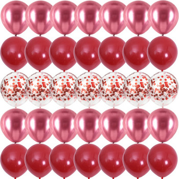 40 ΤΕΜ 10 ιντσών Ρόδι κόκκινο κομφετί λατέξ μπαλόνια γάμου Globos Γενέθλια baby shower Διακοσμήσεις για το πάρτι του Αγίου Βαλεντίνου