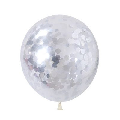 Baloane din latex confetti cu sclipici de 12 inch Decorație romantică pentru nuntă, aur trandafir, decorare transparentă pentru petrecerea de naștere pentru copii