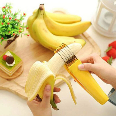 Tăiător de banane creative Tăiător de cârnați pentru șuncă Tăiător de banane de zi cu zi pentru salată Sundaes Instrumente Tăiător de fructe Tăiător de fructe Accesorii de bucătărie