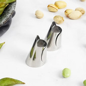 2 tk roostevabast terasest sõrmekaitse puuviljaoad küüslaugukoorija juurvilja pähklid koorimine sõrmekaitse köögi lõikeriistad