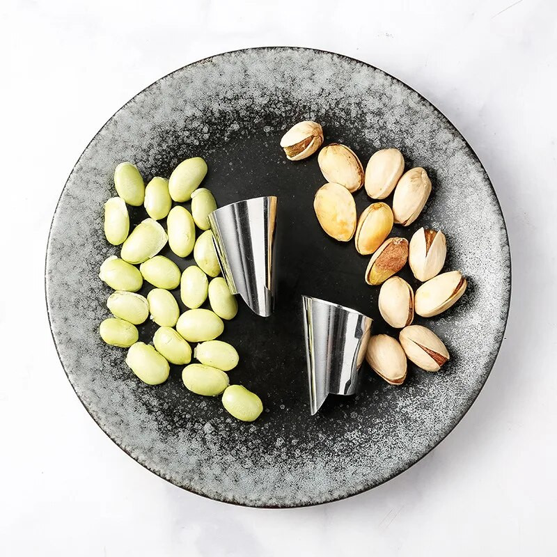 2 tk roostevabast terasest sõrmekaitse puuviljaoad küüslaugukoorija juurvilja pähklid koorimine sõrmekaitse köögi lõikeriistad