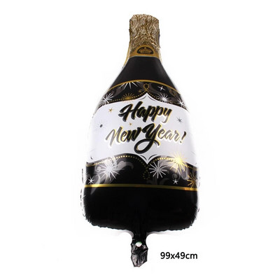 Бутилка уиски/Чаша за шампанско Голям размер Балон с хелиево фолио за възрастни Рожден ден Сватба Парти Декорация Тематична сцена Творческа декорация