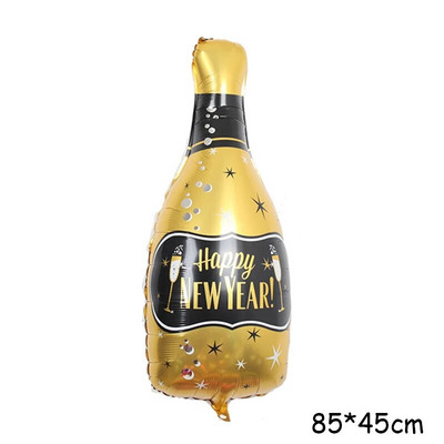Бутилка уиски/Чаша за шампанско Голям размер Балон с хелиево фолио за възрастни Рожден ден Сватба Парти Декорация Тематична сцена Творческа декорация