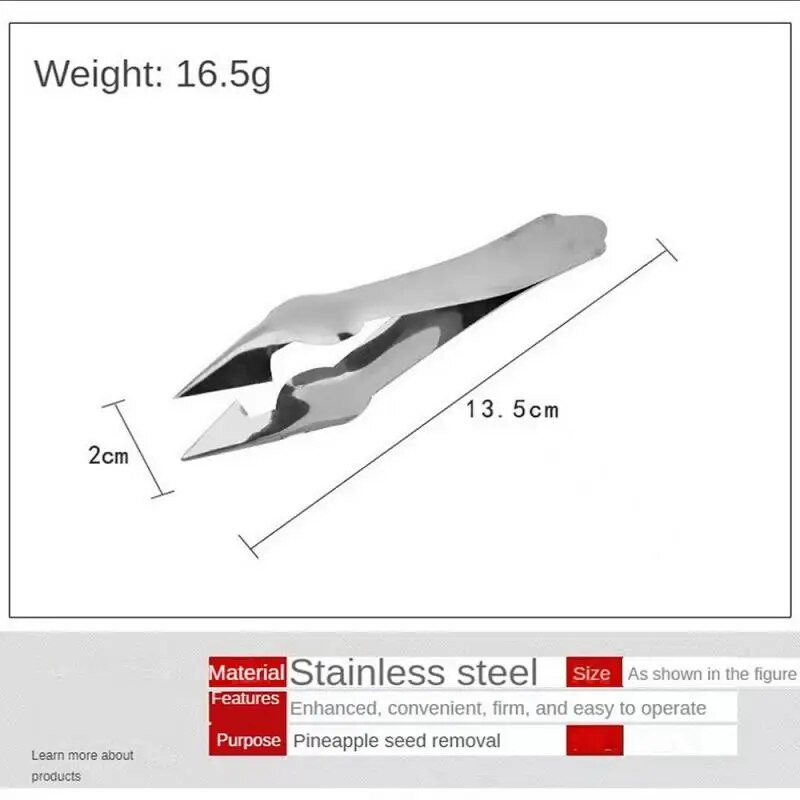 Vaisių skustukas Ananasų šerdies pjaustyklė melionų pjaustyklė nerūdijančio plieno braškių pjaustyklė ananasų pjaustyklė spaustukai virtuvės peilio įtaisai