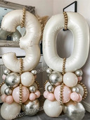 27 τμχ/σετ 40 ιντσών Κρέμα Καραμέλα Αριθμός Μπαλόνια 1-9 Μεγάλη Ψηφιακή Αλουμινόχαρτο Μπάλα ηλίου Παιδική Διακοσμητική Γαμήλια Γενέθλια Ενηλίκων