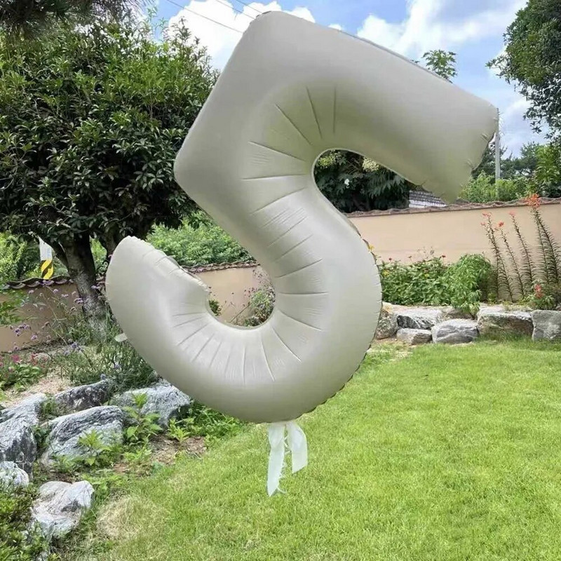 27 τμχ/σετ 40 ιντσών Κρέμα Καραμέλα Αριθμός Μπαλόνια 1-9 Μεγάλη Ψηφιακή Αλουμινόχαρτο Μπάλα ηλίου Παιδική Διακοσμητική Γαμήλια Γενέθλια Ενηλίκων