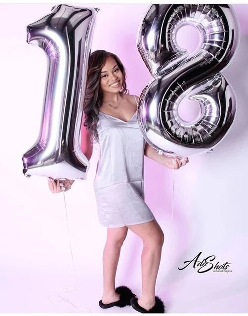 Μπαλόνια 32 ιντσών Αριθμός 18 Ασημένιο Ροζ Χρυσό Μπλε Ροζ Χρώμα Ψηφιακά Μπαλόνια για Αγόρι Κορίτσι Διακόσμηση πάρτι 18ης επετείου γενεθλίων