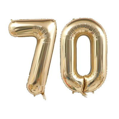 1/2db 40 hüvelykes platina színszámú léggömbök figura hélium léggömb 30 40 50 60 70 boldog születésnapi parti dekoráció barkács kellékek