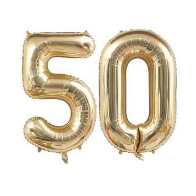 1/2db 40 hüvelykes platina színszámú léggömbök figura hélium léggömb 30 40 50 60 70 boldog születésnapi parti dekoráció barkács kellékek