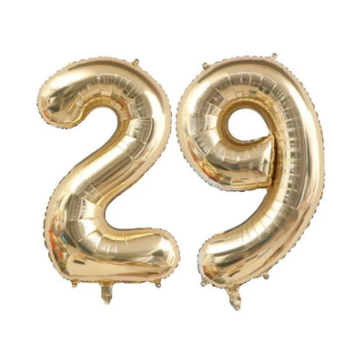 1/2db 40 hüvelykes platina színszámú léggömbök figura hélium léggömb 30 40 50 60 70 boldog születésnapi parti dekoráció barkács kellékek