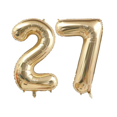 1/2db 40 hüvelykes platina színszámú léggömbök figura hélium léggömb 30 40 50 60 70 boldog születésnapi parti dekoráció barkács kellékek