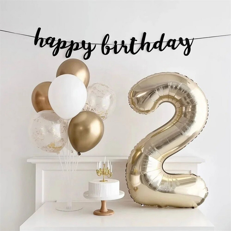 1/2db 40 hüvelykes platina színszámú léggömbök figura hélium léggömb 30 40 50 60 70 boldog születésnapi parti dekoráció barkács kellékek