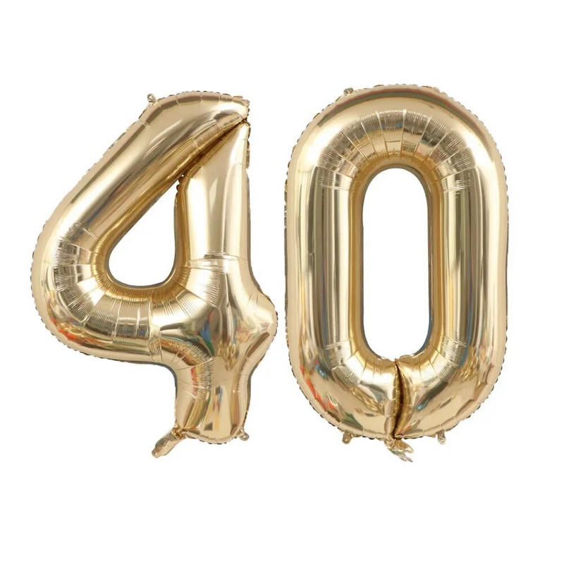 1/2db 40 hüvelykes platina színszámú léggömbök figura hélium léggömb 30 40 50 60 70 boldog születésnapi parti dekoráció barkács kellékek