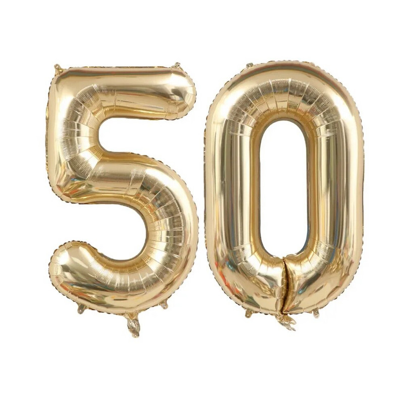 1/2db 40 hüvelykes platina színszámú léggömbök figura hélium léggömb 30 40 50 60 70 boldog születésnapi parti dekoráció barkács kellékek