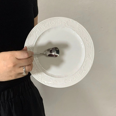 Ευρωπαϊκό στυλ ανάγλυφο κεραμικό φλιτζάνια και πιάτα με ψηλά πόδια φλιτζάνια και πιάτα καφέ οικιακά εστιατόρια απογευματινά φλιτζάνια και πιάτα τσαγιού