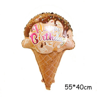 Big Donut Candy Theme Balloons Ice Cream Kids Girl Boy Toy Birthday Party Decoration Baby Shower Sweet Digital Helium Balloon