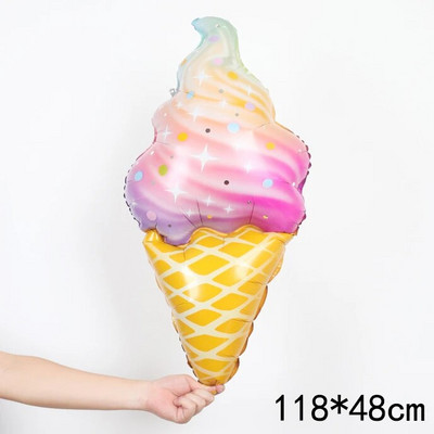 Big Donut Candy Theme Balloons Ice Cream Kids Girl Boy Toy Birthday Party Decoration Baby Shower Sweet Digital Helium Balloon