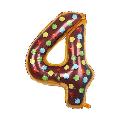 Big Donut Candy Theme Balloons Ice Cream Kids Girl Boy Toy Birthday Party Decoration Baby Shower Sweet Digital Helium Balloon