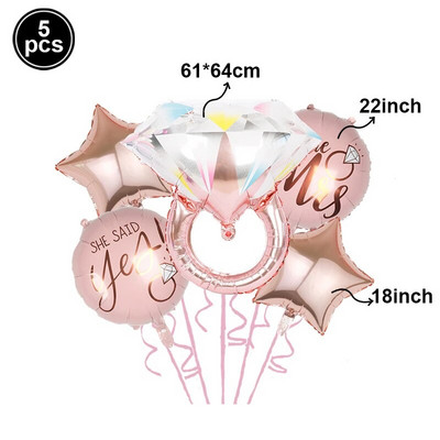 Голям висок ток Гигантско червило Целувка Бутилка вино Фолио балон за сватбена декорация Булчински душ Грим Парти Консумативи за рожден ден