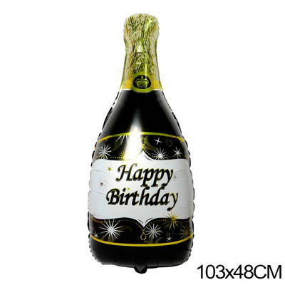 Голям висок ток Гигантско червило Целувка Бутилка вино Фолио балон за сватбена декорация Булчински душ Грим Парти Консумативи за рожден ден
