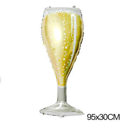 Голям висок ток Гигантско червило Целувка Бутилка вино Фолио балон за сватбена декорация Булчински душ Грим Парти Консумативи за рожден ден