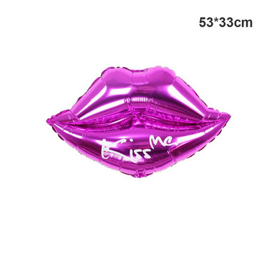 Голям висок ток Гигантско червило Целувка Бутилка вино Фолио балон за сватбена декорация Булчински душ Грим Парти Консумативи за рожден ден