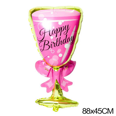 Голям висок ток Гигантско червило Целувка Бутилка вино Фолио балон за сватбена декорация Булчински душ Грим Парти Консумативи за рожден ден