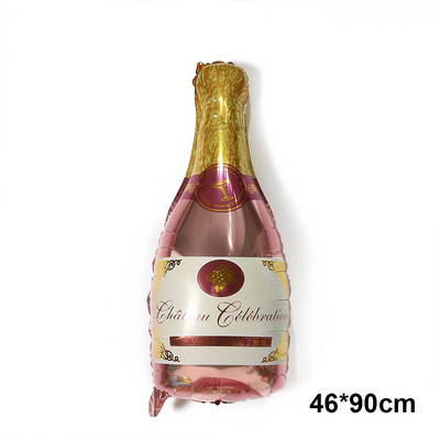Голям висок ток Гигантско червило Целувка Бутилка вино Фолио балон за сватбена декорация Булчински душ Грим Парти Консумативи за рожден ден