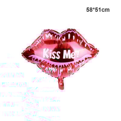 Голям висок ток Гигантско червило Целувка Бутилка вино Фолио балон за сватбена декорация Булчински душ Грим Парти Консумативи за рожден ден