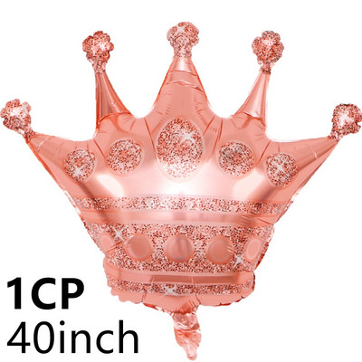 10PC 40-инчови балони от алуминиево фолио Crown балон Wedding House Christmas Party Baby Shower Happy Birthday Decoration New Years